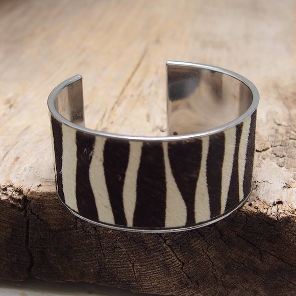Fashion Jewelry Jewelry - Faux Zebra Pony Hair Statement Cuff Bracelet